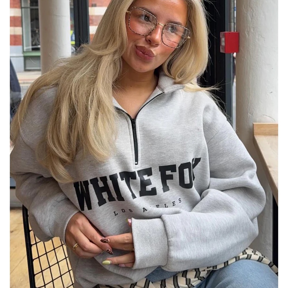 High Standard Zip Front Sweater Grey Marle